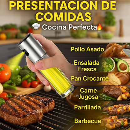 🛢️✨ DISPENSADOR DE ACEITE PREMIUM 100ML  BOTELLA DE VIDRIO CON SPRAY PERFECTA PARA TU COCINA 🌟
