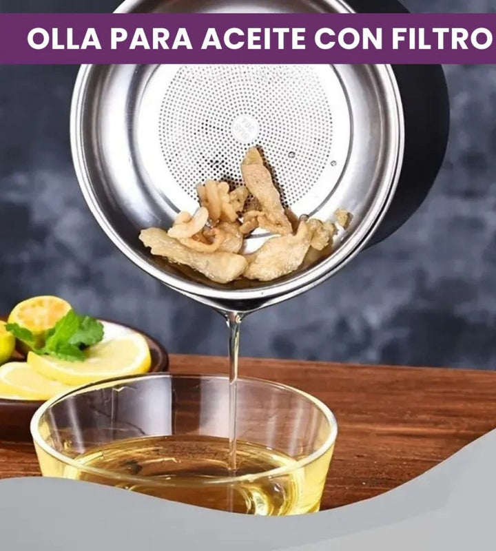 🍳🛢️🍟👩‍🍳 OLLA CON FILTRO PARA ACEITE 🍽️✨