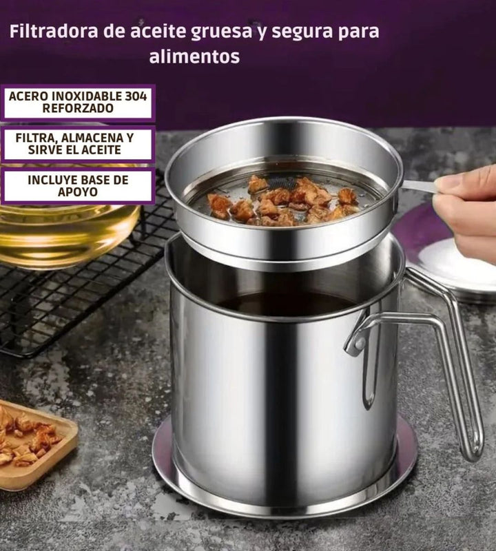 🍳🛢️🍟👩‍🍳 OLLA CON FILTRO PARA ACEITE 🍽️✨