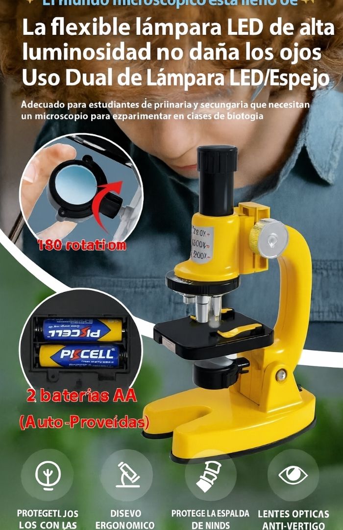 🔬✨ MICROSCOPIO CIENTÍFICO INFANTIL 🧒👧🧠